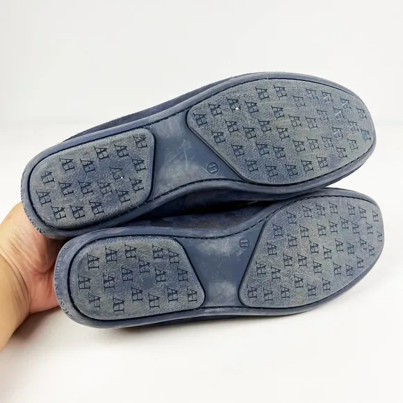 Austin Heller blue suede leather camouflage mens loafer shoes size 11