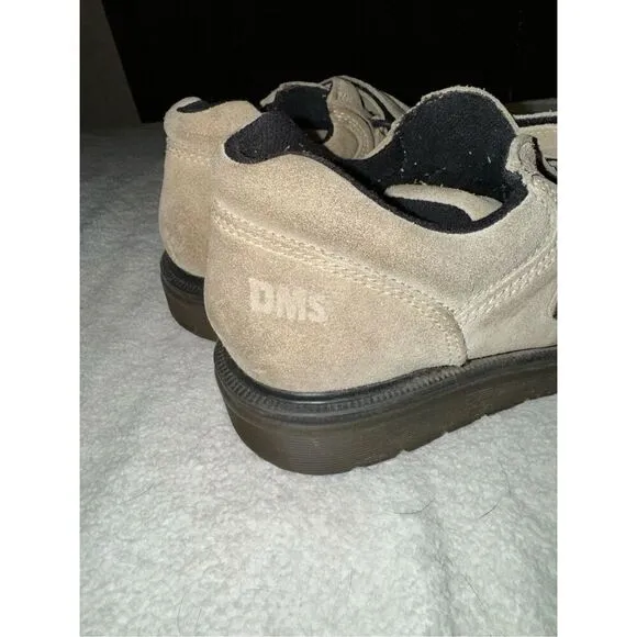Authentic Doc Martens beige suede double Velcro shoes size 8 men’s