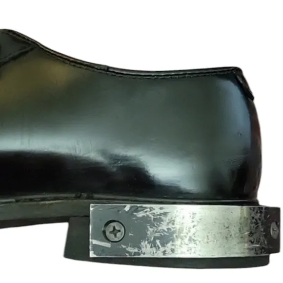 Avonite Hypalon High Gloss Black Military Dress Shoes Vibram Rubber Sole