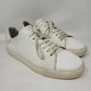 Axel Arigato Shoes Men 10 White Leather Clean 90 Sneakers Lace Up Distressed