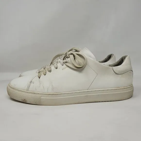 Axel Arigato Shoes Men 10 White Leather Clean 90 Sneakers Lace Up Distressed