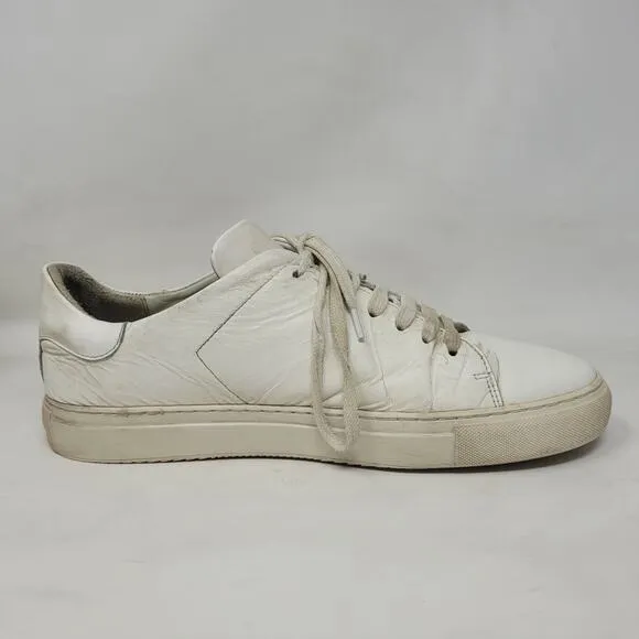 Axel Arigato Shoes Men 10 White Leather Clean 90 Sneakers Lace Up Distressed