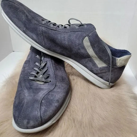 Bacco Bucci Men's Gray Suede Mens Sneakers Shoes Size 12
