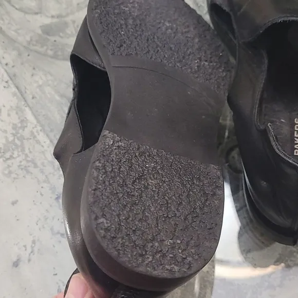 bakers Elite Black Leather Shoes
