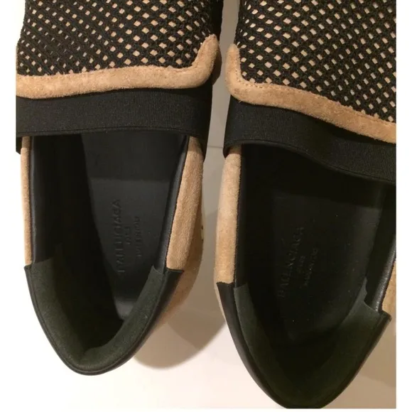 Balenciaga New Slip On Mesh Suede Leather Sneaker