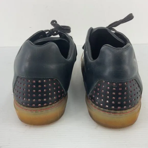 Balenciaga Paris 391210 Low-Top Blue Leather Sneakers Men's Size 13 Preowned