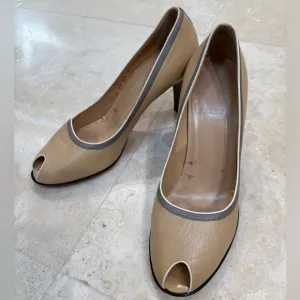 Bally Italian Putty Calf Leather High Heels Size US 9