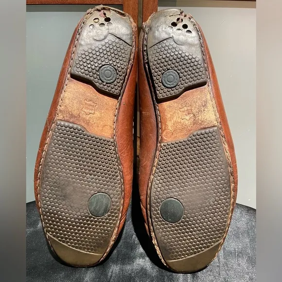 Bally Pavia Vintage Mens Brown Leather Tassel Dress Loafers Driving Shoes 11 M
