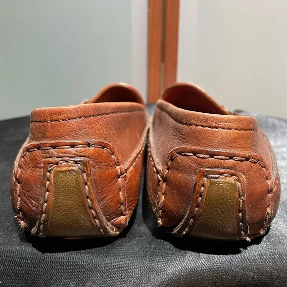Bally Pavia Vintage Mens Brown Leather Tassel Dress Loafers Driving Shoes 11 M