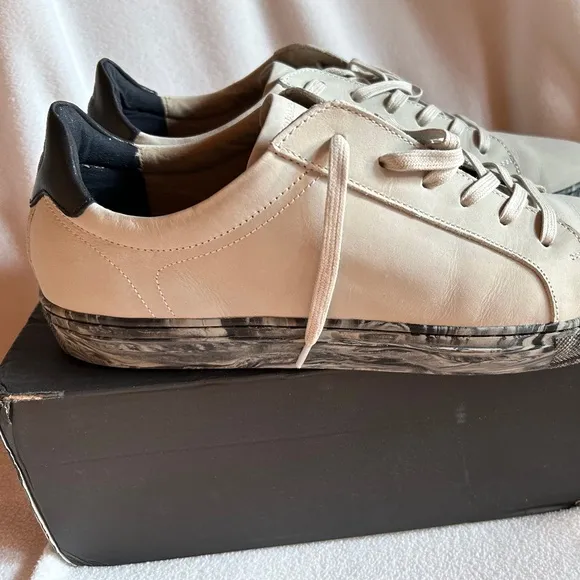 Banana Republic Space Grey Leather Nicklas Shoes, Size 13, *Rare Find*