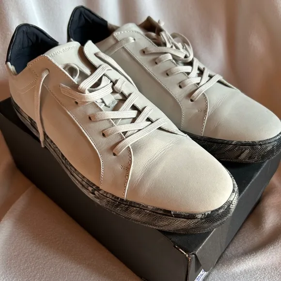 Banana Republic Space Grey Leather Nicklas Shoes, Size 13, *Rare Find*