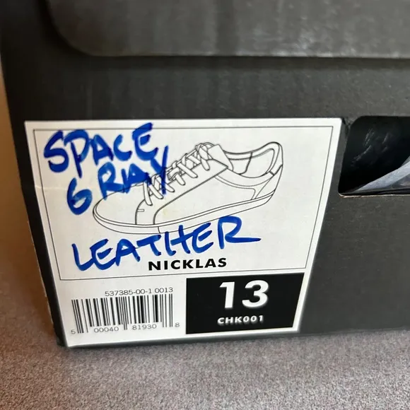 Banana Republic Space Grey Leather Nicklas Shoes, Size 13, *Rare Find*