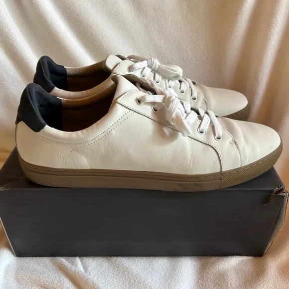 Banana Republic White Gum Leather Nicklas Shoes, Size 13