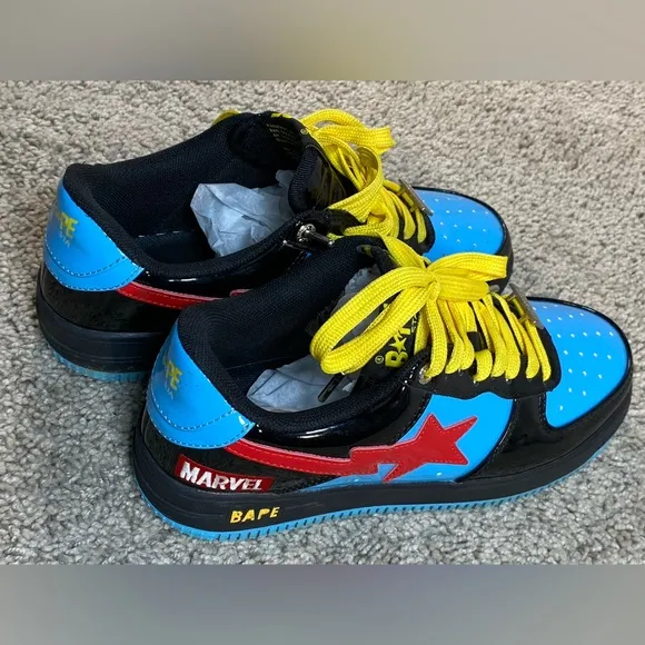 BAPE x Marvel Kids Shoes - Blue, Red, Yellow
