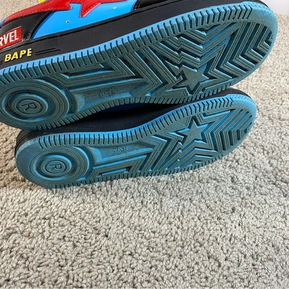 BAPE x Marvel Kids Shoes - Blue, Red, Yellow