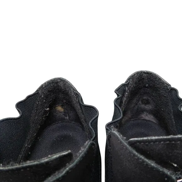 Barbo Shoes Womens 7.5 Booties Chunky Zip Leather Gore Black Comfort Ankle Boots