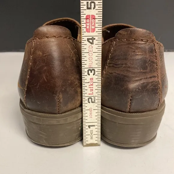 BASS Brown Leather Slip On Vented Shoes Size 9.5