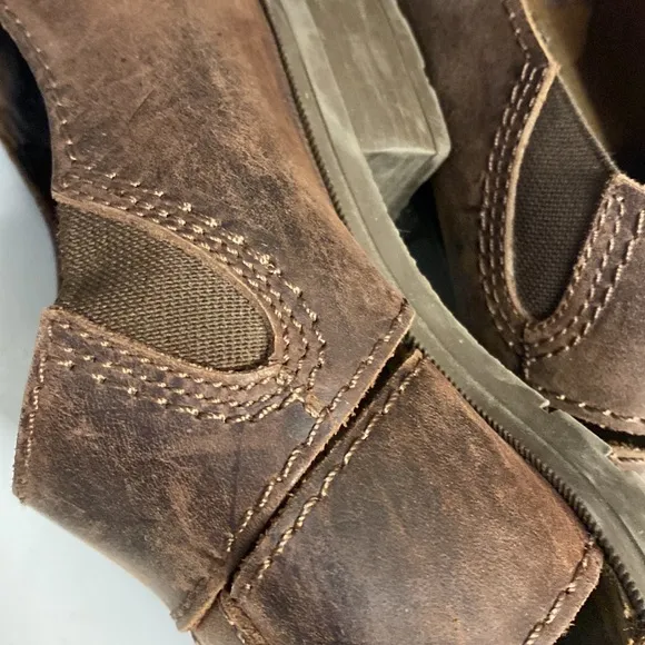 BASS Brown Leather Slip On Vented Shoes Size 9.5