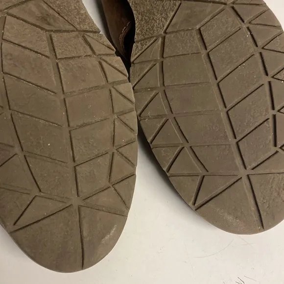 BASS Brown Leather Slip On Vented Shoes Size 9.5