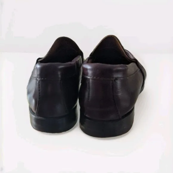 Bass Weejuns Penny Loafers Dress Shoes Men 8.5E Burgundy Oxblood Leather Slip On