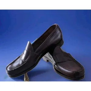 Bass Weejuns Penny Loafers Dress Shoes Men 8.5E Burgundy Oxblood Leather Slip On