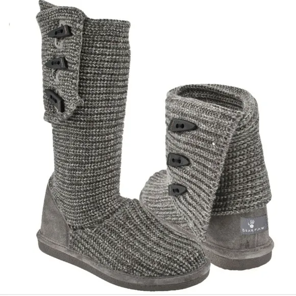 Bearpaw Womens Knit Sweater Tall shoes boots sz 7