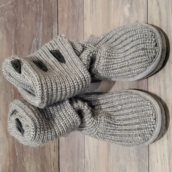 Bearpaw Womens Knit Sweater Tall shoes boots sz 7