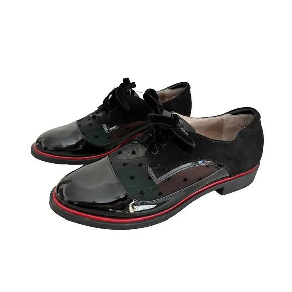 Beautifeel Tora Oxford Shoes Women Size EU 41 US 10-10.5 Black **Insoles Missing