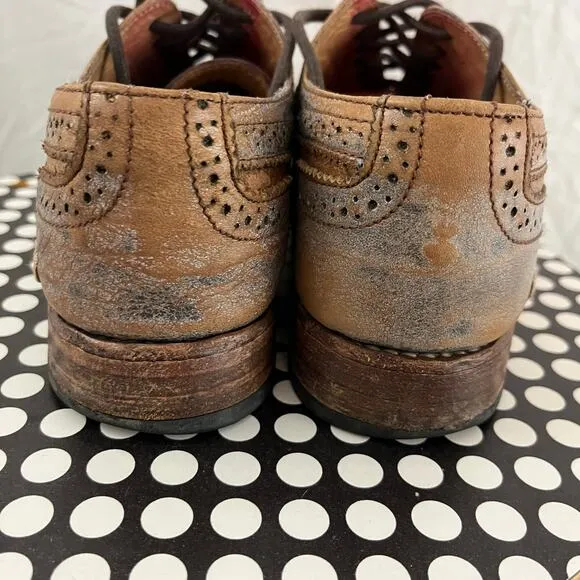 Bed Stu Lita Starry Night Rustic Distressed Wingtip Oxford Shoes Size 10 3679