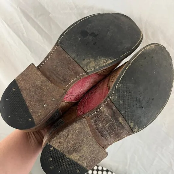 Bed Stu Lita Starry Night Rustic Distressed Wingtip Oxford Shoes Size 10 3679