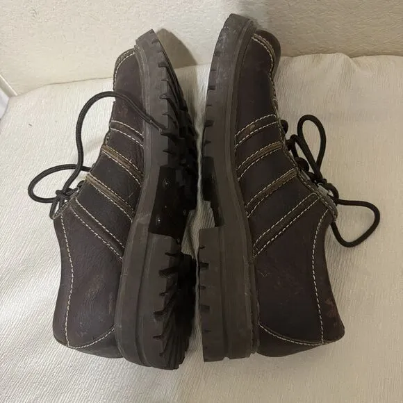 Bed Stu Men’s Next Step Lug Sole Oxford Leather Shoes Lace Up Brown SZ 13