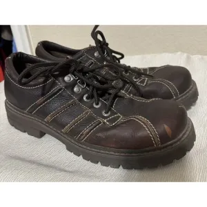 Bed Stu Men’s Next Step Lug Sole Oxford Leather Shoes Lace Up Brown SZ 13