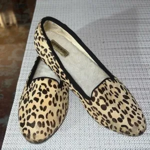 BIRDIES SIZE 7 animal print, fur , in style now❤️🤗, used, leather calf hair.