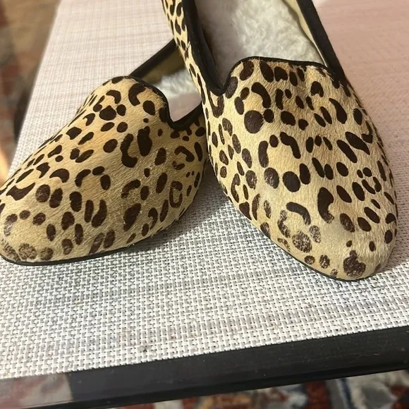 BIRDIES SIZE 7 animal print, fur , in style now❤️🤗, used, leather calf hair.