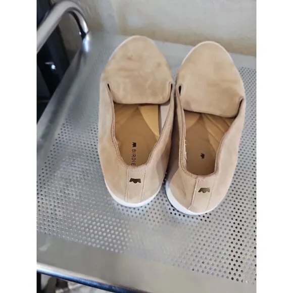 Birdies Starling Tan Beige Suede Leather Loafers Flats Shoes Women's Size 9