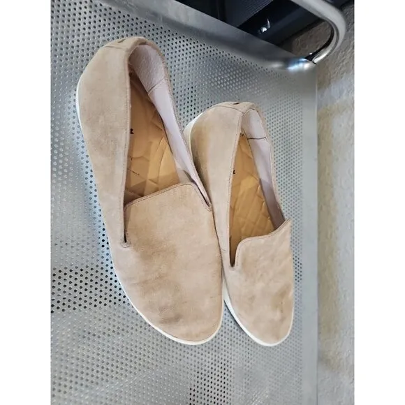 Birdies Starling Tan Beige Suede Leather Loafers Flats Shoes Women's Size 9