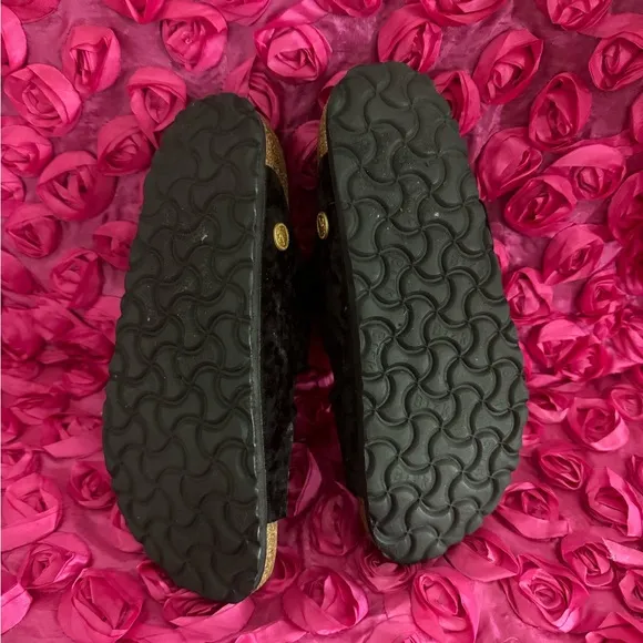 Birkenstock Arizona Big Buckle Rivet Black Velvet Exquiste