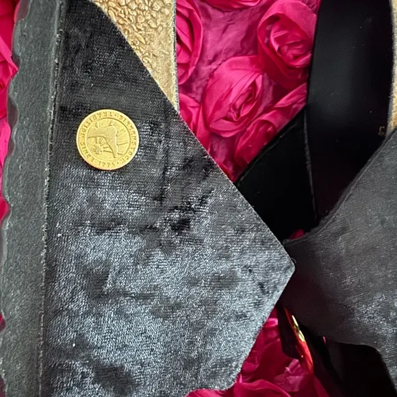 Birkenstock Arizona Big Buckle Rivet Black Velvet Exquiste