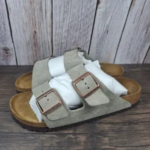 Birkenstock Arizona Soft Footbed Suede Sandals Women's Sz 8 N Men's 6 N Taupe