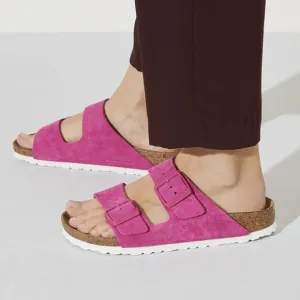 Birkenstock Arizona Suede Soft Footbed - Fuchsia Tulip