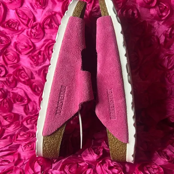 Birkenstock Arizona Suede Soft Footbed - Fuchsia Tulip