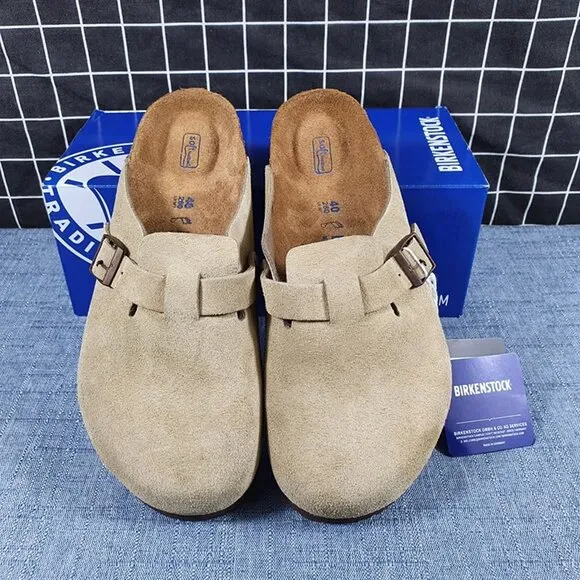 🦋👜Birkenstock Boston Soft Footbed Suede Leather Clog Shoes