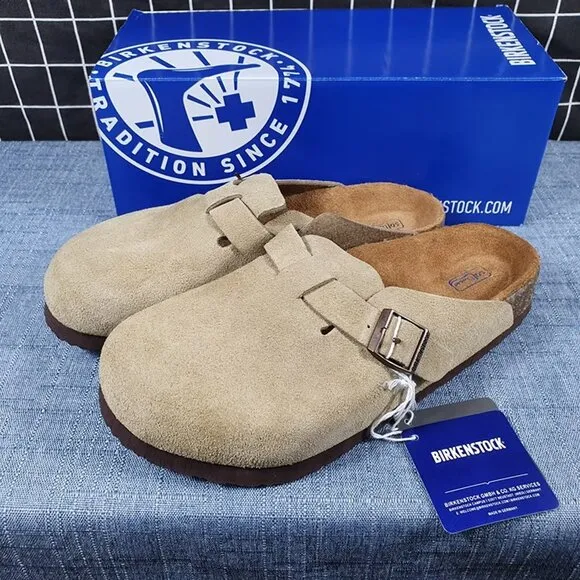 🦋👜Birkenstock Boston Soft Footbed Suede Leather Clog Shoes