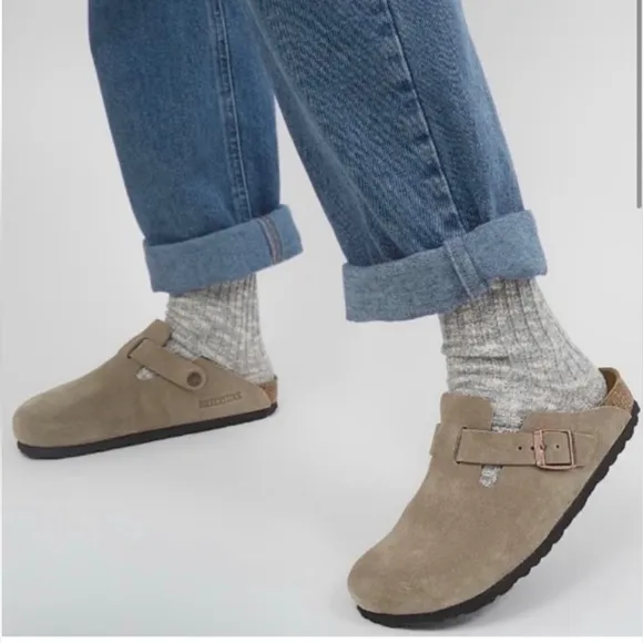 Birkenstock Boston Soft Footbed Unisex Clog Taupe Women’s 9 Men’s 7