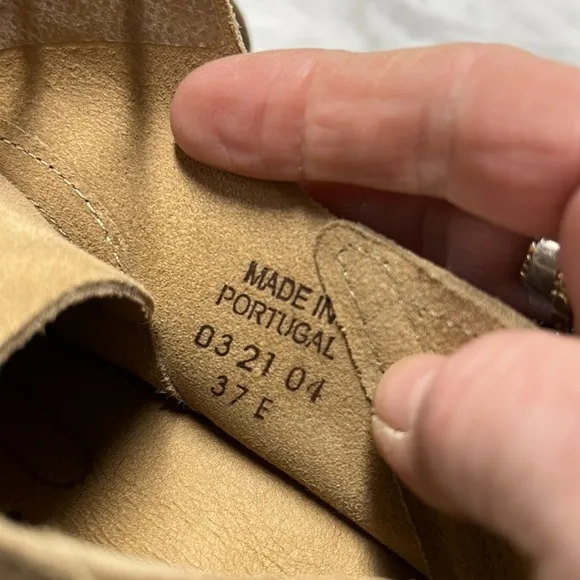 Birkenstock Gary Ginger Suede Lace Up Cork Sole Shoes W6 M4