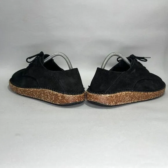 Birkenstock Gary Shoes Men's Size 8.5 Black Suede Lace Up Sneakers
