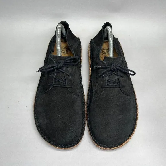 Birkenstock Gary Shoes Men's Size 8.5 Black Suede Lace Up Sneakers