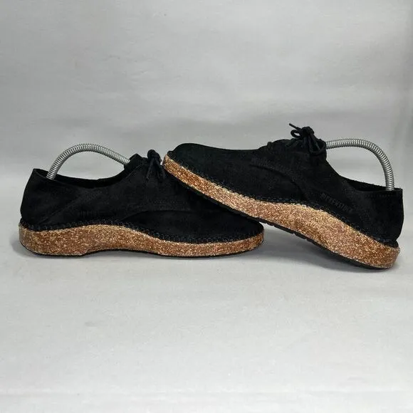 Birkenstock Gary Shoes Men's Size 8.5 Black Suede Lace Up Sneakers