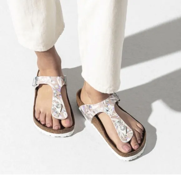 Birkenstock Gizeh Floral Birko-Flor Soft Footbed Sandals Shoes Women 5 to 5 1/2