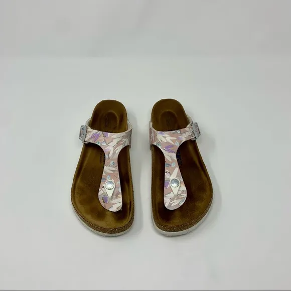 Birkenstock Gizeh Floral Birko-Flor Soft Footbed Sandals Shoes Women 5 to 5 1/2